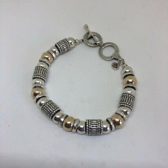 Silpada Sterling Silver & 14k Gold Beaded Bracelet